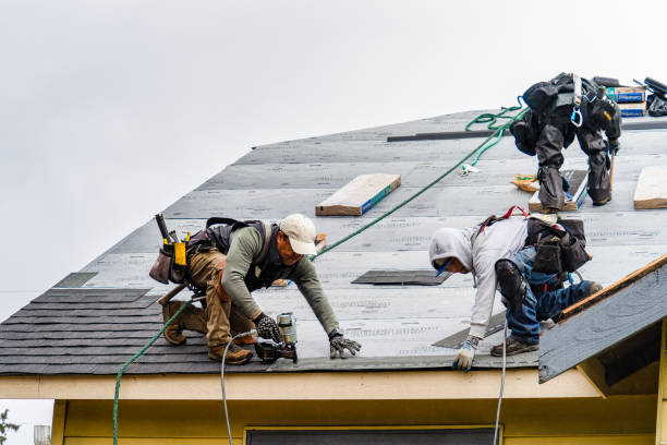Professional Gutter Installation technician working in Ford Cliff, PA